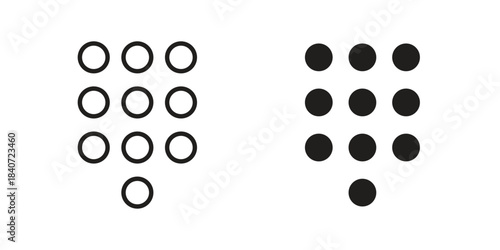 Keypad icons vector Collection Clipart Pack. icon with editable line stroke