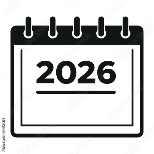 2026 Calendar Icon Minimal Vector