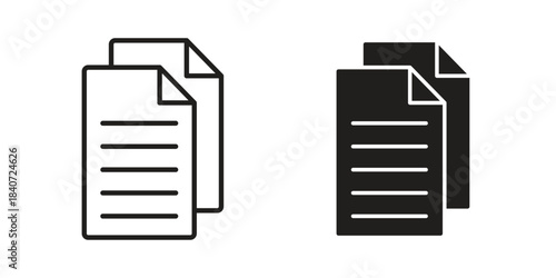 papers icons vector Collection Clipart Pack. icon with editable line stroke