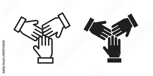 Partnership icons vector Collection Clipart Pack. icon with editable line stroke