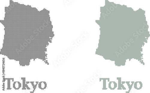 Vector outline cartography illustration design of the detailed geography map shape border of the Japan country nation state in Asia continent