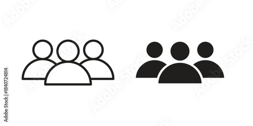 people icons vector Collection Clipart Pack. icon with editable line stroke