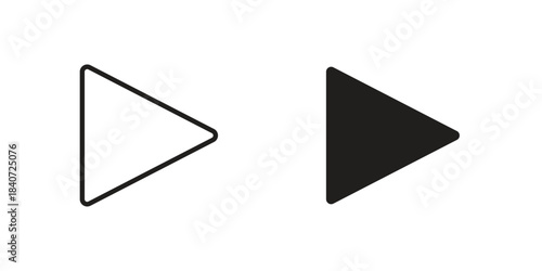 Play icons vector Collection Clipart Pack. icon with editable line stroke