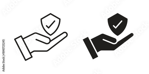 Policyholder icons vector Collection Clipart Pack. icon with editable line stroke