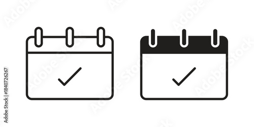 Schedule icons vector Collection Clipart Pack. icon with editable line stroke