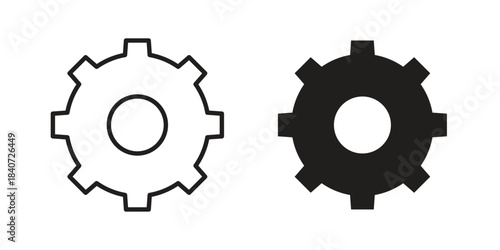 Settings gear icons vector Collection Clipart Pack. icon with editable line stroke