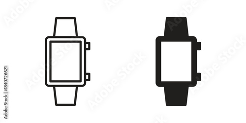 Smartwatch icons vector Collection Clipart Pack. icon with editable line stroke