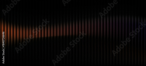 Ribbed neon glass 3d background with vertical striped texture, bright red blue gradient. Luminous transparent surface with lighting effect.abstract colorful background