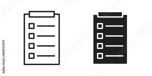 Task list icons vector Collection Clipart Pack. icon with editable line stroke