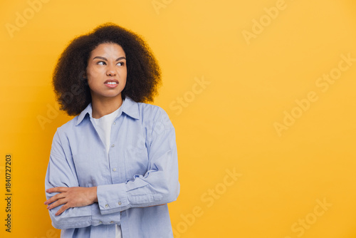 Fotografija African American woman expressing disgust and strong dislike