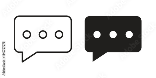 Text message icons vector Collection Clipart Pack. icon with editable line stroke