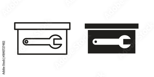 Toolbox icons vector Collection Clipart Pack. icon with editable line stroke