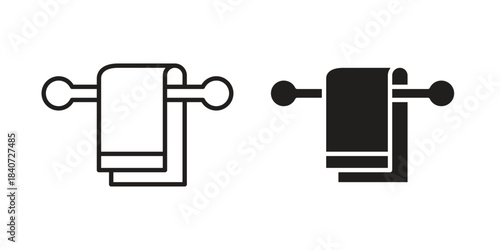 Towel icons vector Collection Clipart Pack. icon with editable line stroke