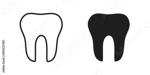 Tooth icons vector Collection Clipart Pack. icon with editable line stroke