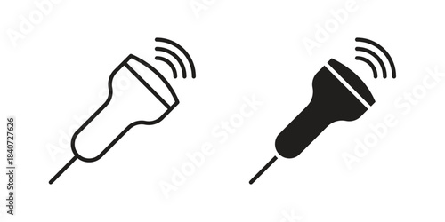 Ultrasound icons vector Collection Clipart Pack. icon with editable line stroke
