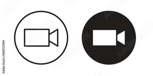 Video call icons vector Collection Clipart Pack. icon with editable line stroke