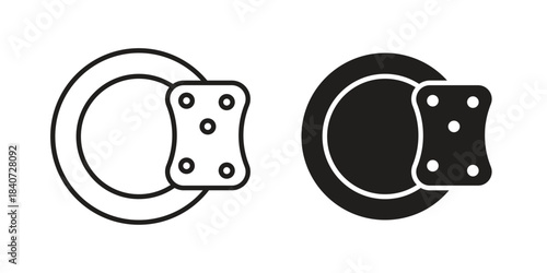 Washing dishes icons vector Collection Clipart Pack. icon with editable line stroke