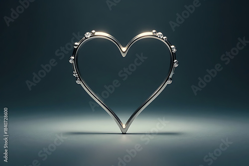 golden heart with diamonds