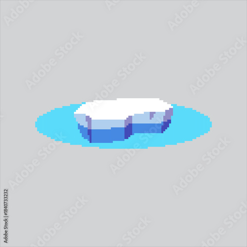 Pixel art illustration White Iceberg. Pixelated Iceberg Chunks. White Iceberg Chunks Icon pixelated for the pixel art game and icon for website and video game. old school retro.