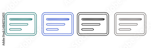 Message icon set  multiple stroke collection