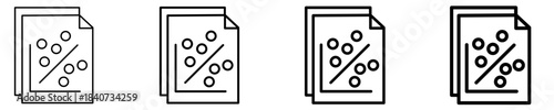 Correlation Icon Set Different Style Collection

