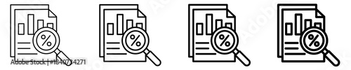Data Analysis Icon Set Different Style Collection
