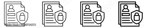 Data Security Icon Set Different Style Collection
