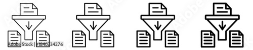 Data Extraction Icon Set Different Style Collection
