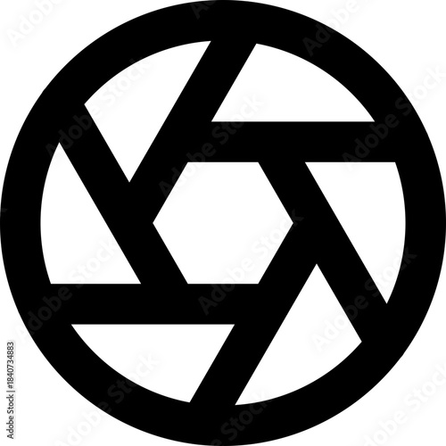 Aperture icon - camera lens shutter outline