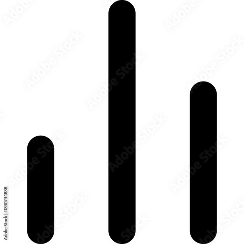 Bar chart mixed icon - analytics statistics outline