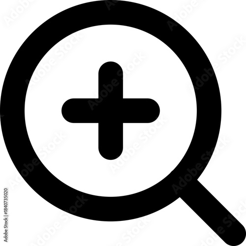 Zoom in icon - magnify plus search outline