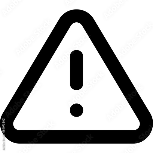 Warning icon - exclamation triangle alert outline