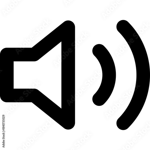 Volume on icon - sound speaker audio outline