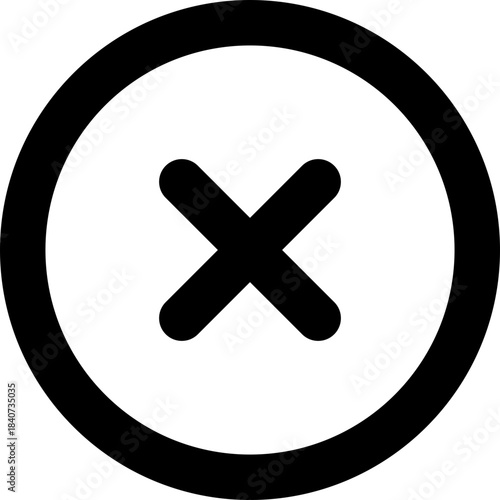 X circle icon - close error cancel outline
