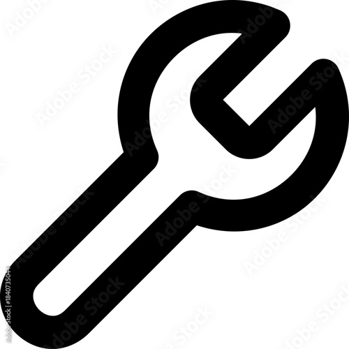 Wrench icon - tool settings repair outline