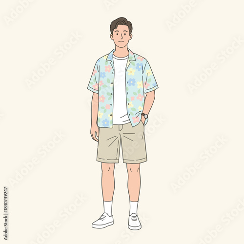 full length portrait of a young man standing