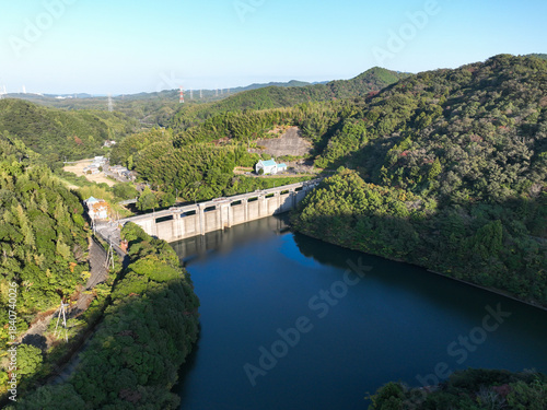 徳島県阿南市　福井ダム　ダム湖