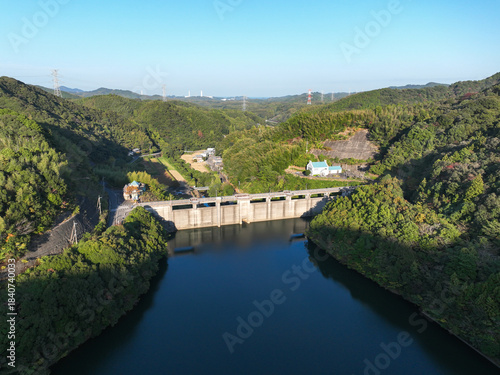 徳島県阿南市　福井ダム　ダム湖