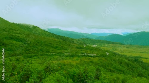 車の窓から見える綺麗な景色