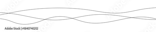 Thin curved wavy lines