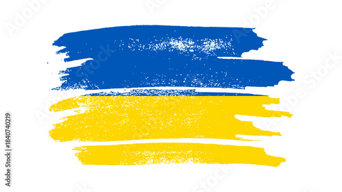 Ukrainian national flag in grunge style