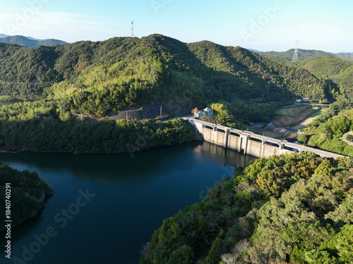 徳島県阿南市　福井ダム　ダム湖
