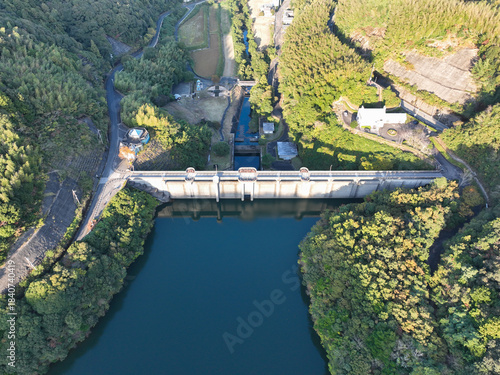 徳島県阿南市　福井ダム　ダム湖