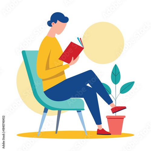 Abstract geometric pattern with bold color accents