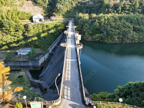 徳島県阿南市　福井ダム　ダム湖
