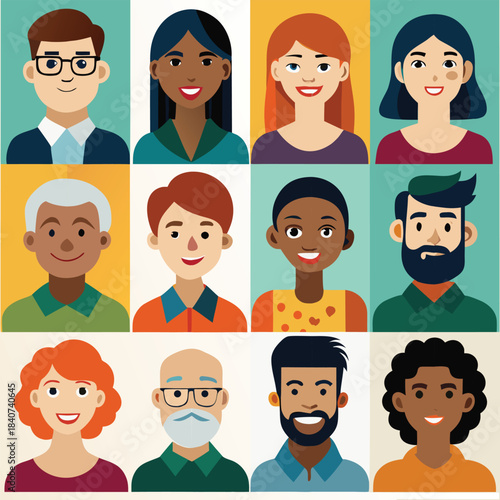 Abstract geometric pattern with vibrant color accents