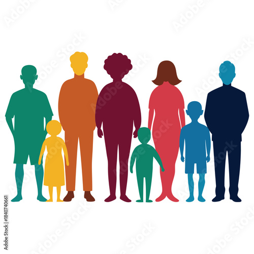 Abstract geometric pattern with bold colors and clean lines