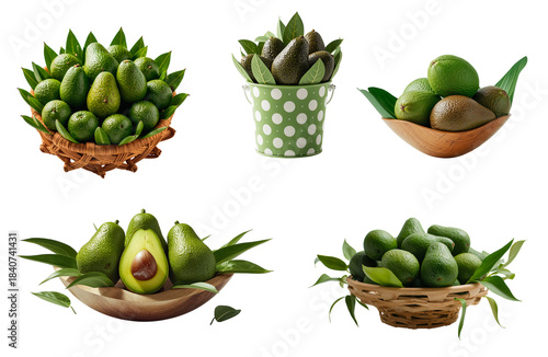 Wallpaper Mural Ripe avocado isolated on transparent background Torontodigital.ca