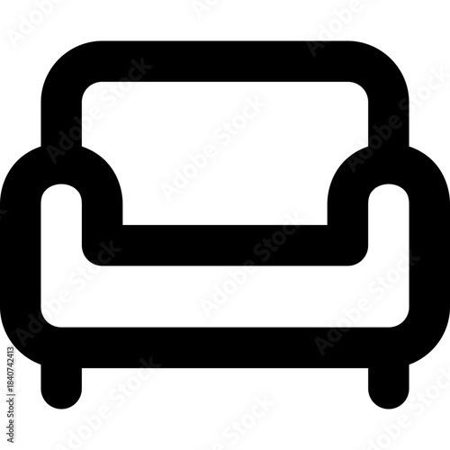 Sofa icon - couch furniture living room outline