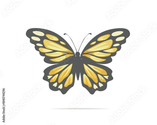 blue watercolor flock of butterfly design hand drawn